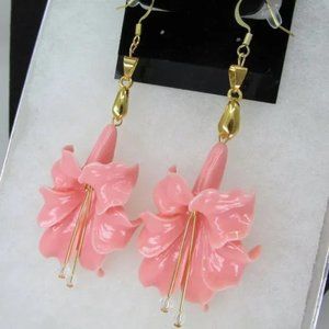 Gold Plated Tropical Bloom Earrings
